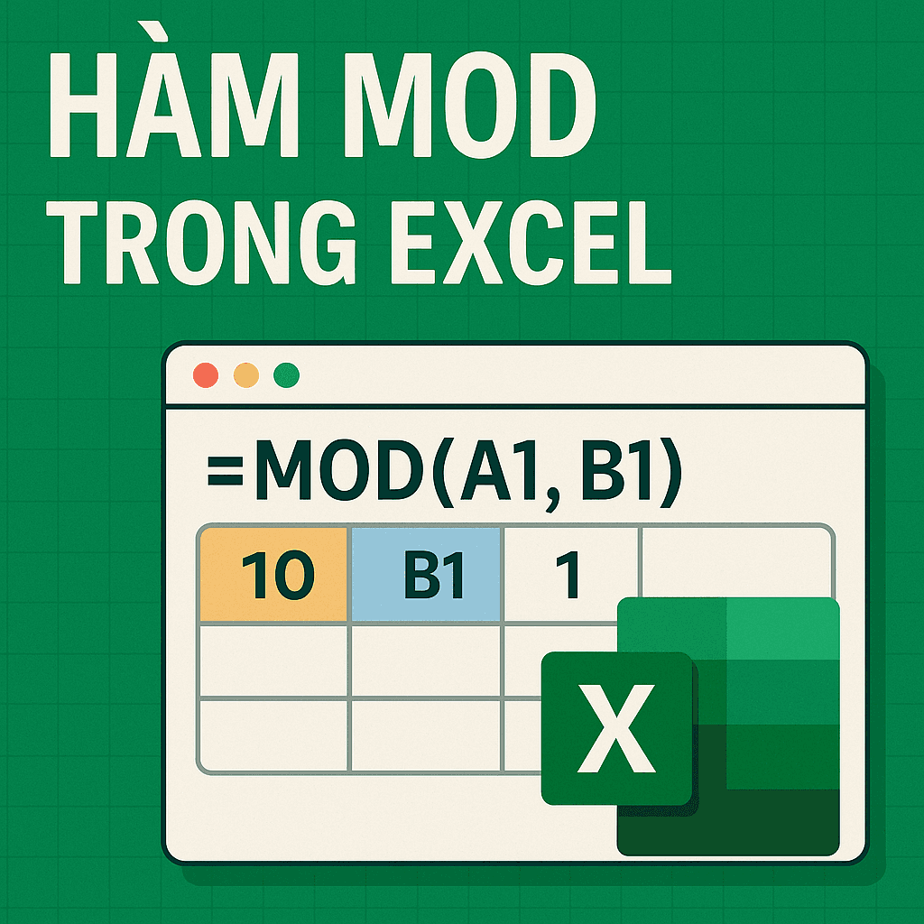 🧠 Excel Pro Tips: Dùng hàm MOD để chia và lấy phần dư như dân chuyên 🔥