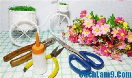 Cách làm xe đạp hoa cực đáng yêu