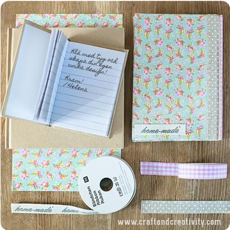 2 cách trang trí sổ tay đẹp bằng giấy và vải xinh xắn