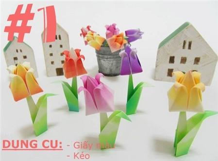 Cách gấp hoa giấy siêu đơn giản chỉ trong nháy mắt