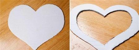 Cách làm cây trái tim bằng hoa hồng vải trang trí nhà