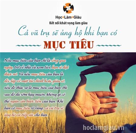 Cả vũ trụ sẽ ủng hộ khi bạn có mục tiêu