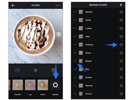 Cách ẩn và sắp xếp lại filter trong Instagram