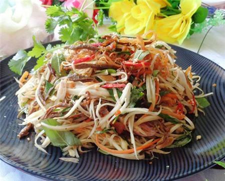 Bí quyết làm nộm bò khô đu đủ xanh cực ngon