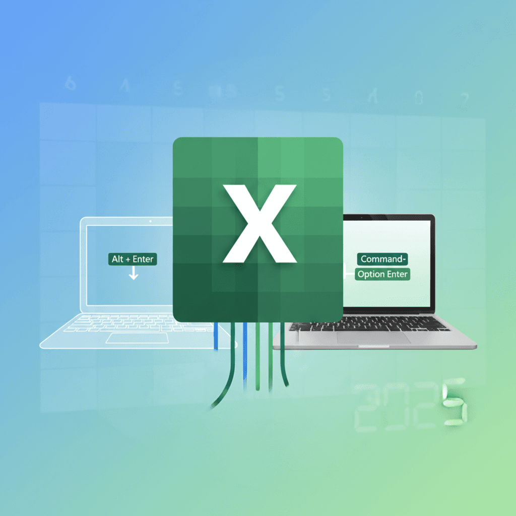 Cách xuống dòng trong Excel [2025] Hướng dẫn chi tiết trên Windows & Macbook!