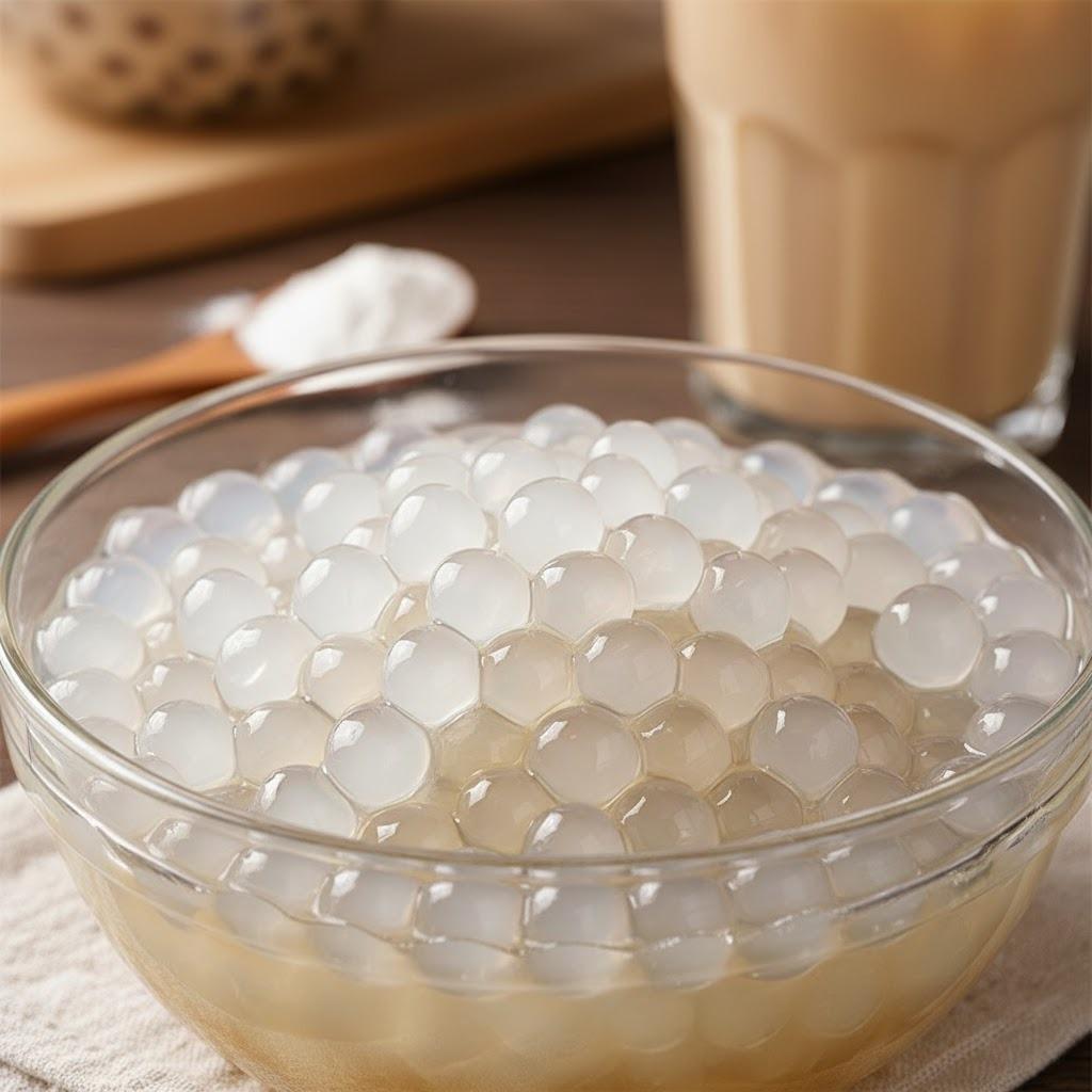 [Công Thức 2025] Cách Làm Trân Châu Trắng Dai Giòn, Trong Suốt Chuẩn Quán Trà Sữa