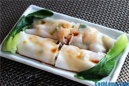 Cách làm bánh cuốn nhân tôm ăn là nghiền