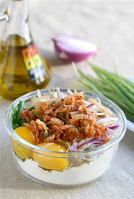 Cách làm bánh xèo kim chi thật ngon