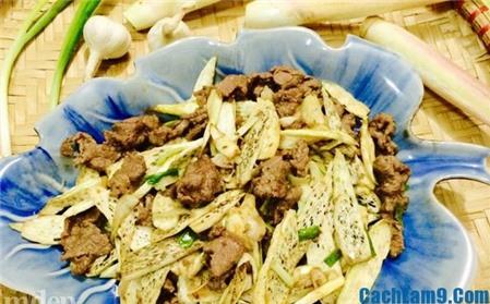 Cách làm củ niễng xào thịt bò ngon bổ