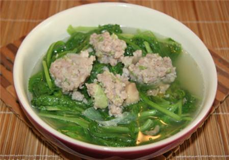 Công thức nấu canh cải xanh thịt bằm