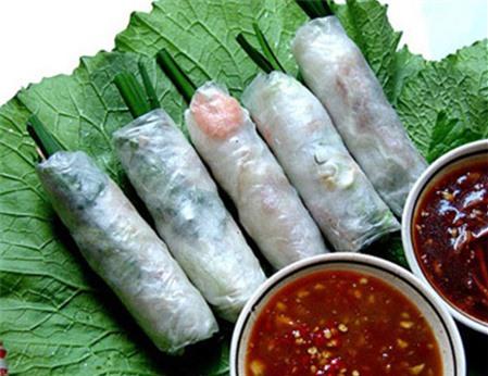 Tép đồng cuốn bánh tráng