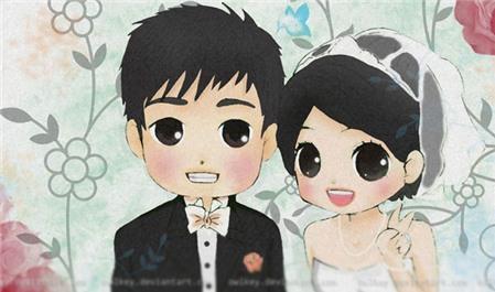 Ảnh cưới phong cách vẽ Chibi