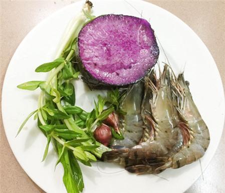 Canh khoai mỡ nấu tôm thơm ngon