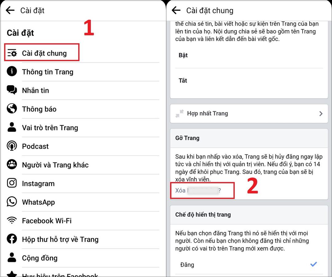 Cách Xóa Fanpage Facebook Bằng Điện Thoại (Android, iPhone) Nhanh Gọn