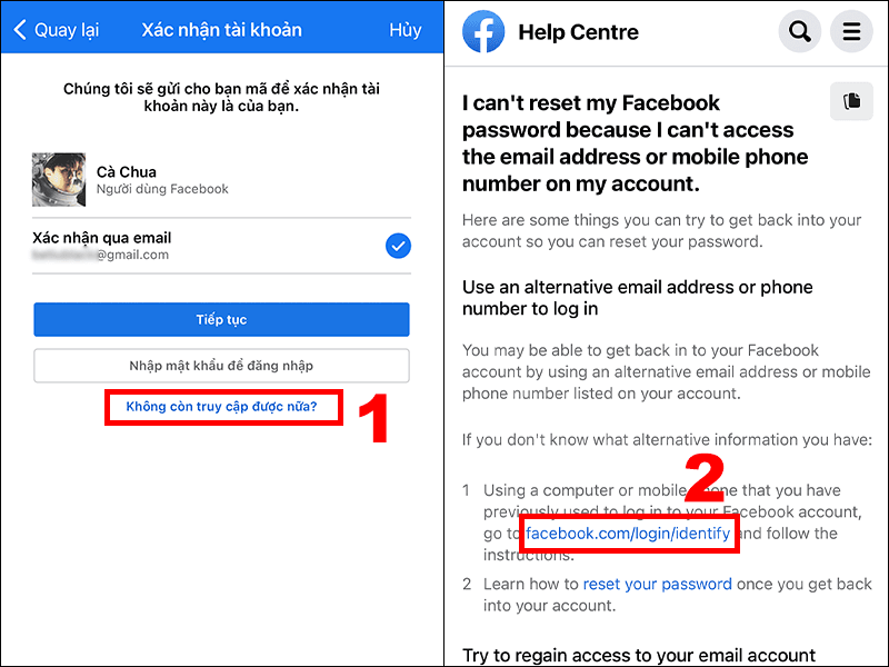 Lấy lại mật khẩu Facebook qua ID Facebook