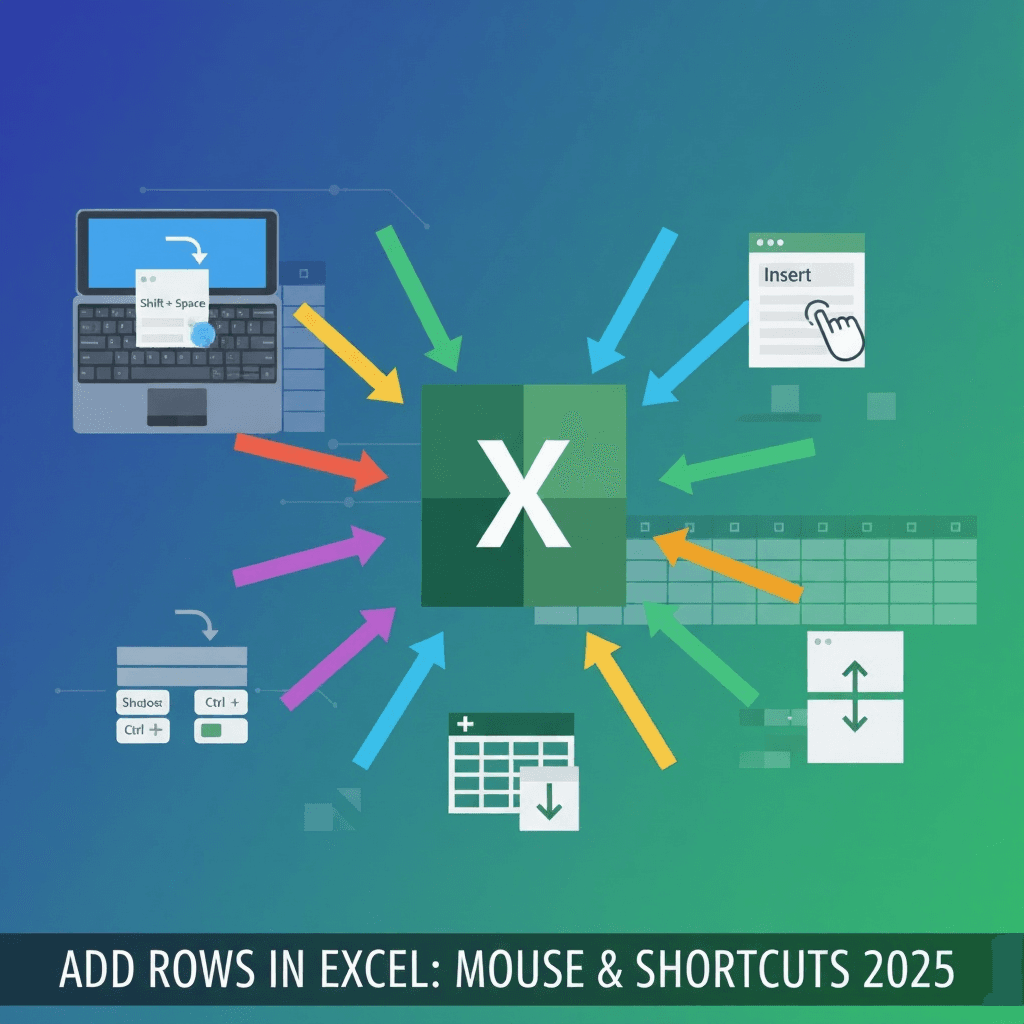 Cách Thêm Dòng Trong Excel Nhanh Nhất 2025 | Hướng Dẫn Chi Tiết Bằng Chuột & Phím Tắt