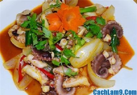 Cách làm bạch tuộc xào chua ngọt giòn ngon, hấp dẫn